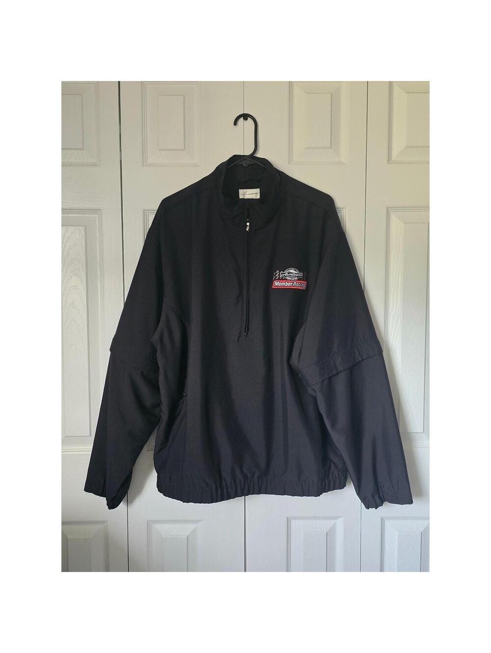 Cutter & Buck CB Windtec Mens XL Black Convertible Racing Pullover Windbreaker